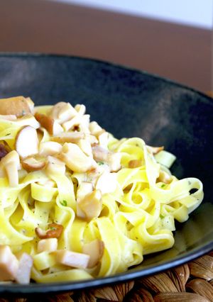 ポルチーニ茸とトリュフ香るクリームパスタ-レシピのメイン写真