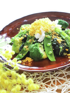 ほうれん草と温野菜のミモザサラダ-レシピのメイン写真
