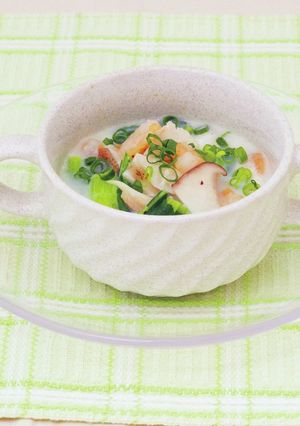 エビとタラの豆乳中華風スープ-レシピのメイン写真