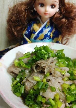 リカちゃん♡牛しゃぶしゃぶ♡ねぎポン酢-レシピのメイン写真