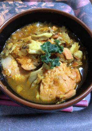 1人前！鮭ときのこのスパイスカレー-レシピのメイン写真