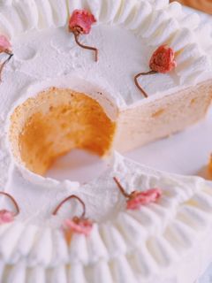桜シフォンケーキ-レシピのメイン写真