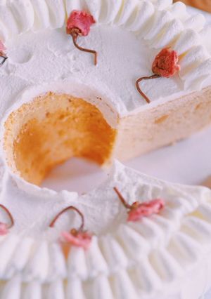桜シフォンケーキ-レシピのメイン写真