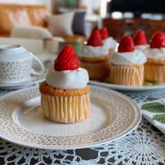 รูปของ イチゴ★ふわっふわカップケーキ