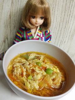 リカちゃん♡しゃぶしゃぶのち野菜卵スープ-レシピのメイン写真