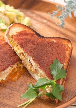 【お花見】てりたまチキンホットサンド♪-レシピのメイン写真