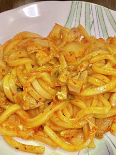鶏もも肉と白菜キムチの焼きうどん-レシピのメイン写真