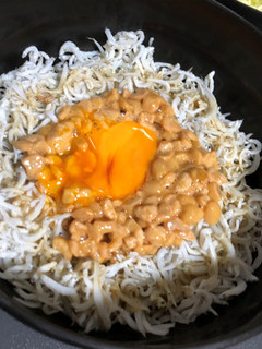 納豆しらす卵 丼-レシピのメイン写真