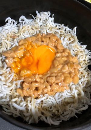 納豆しらす卵 丼-レシピのメイン写真