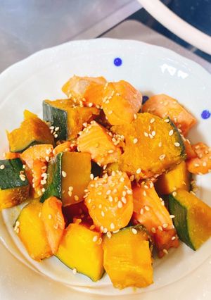 鮭とかぼちゃの甘辛バター炒め-レシピのメイン写真