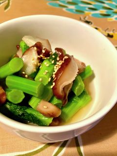 お鍋ひとつ!簡単!椎茸と菜花の煮浸し-レシピのメイン写真