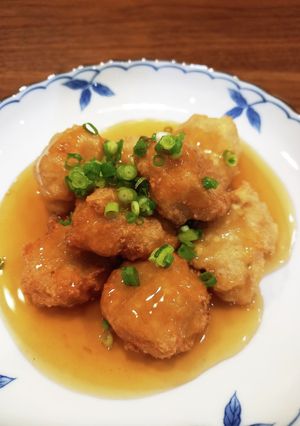 節約！肉なし！豆腐と蓮根の飛竜頭あんかけ-レシピのメイン写真