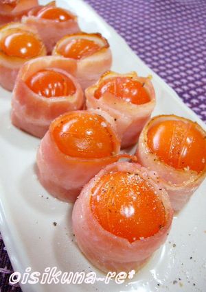 もう１品☆ミニトマトのベーコン巻-レシピのメイン写真