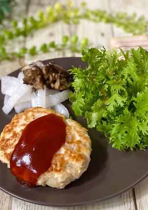 鶏ひき肉と豆腐の旨塩ハンバーグ-レシピのメイン写真