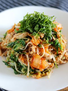 豚しゃぶと水菜のキムチ和え-レシピのメイン写真