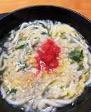 トロっと玉子とじうどんにタラコトッピング
