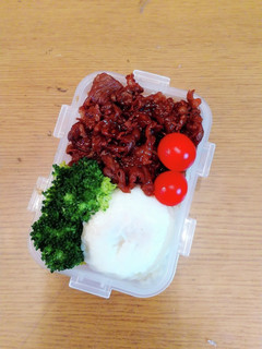 お弁当 焼肉 レンジでチンした玉子-レシピのメイン写真