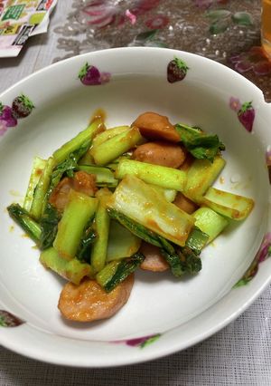 カレーウィンナーチンゲン菜オガタライス-レシピのメイン写真