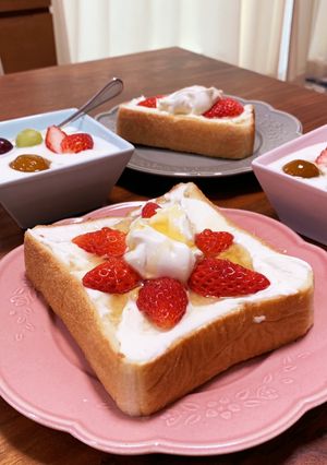 いちごとマスカルポーネのトースト-レシピのメイン写真