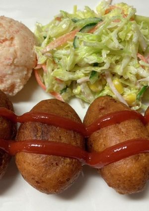 材料3つ!ふんわり!ミニアメリカンドッグ-レシピのメイン写真