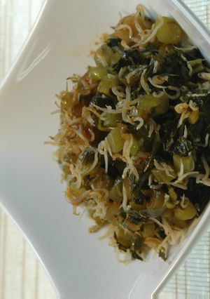野沢菜とシラスのピリ辛炒め-レシピのメイン写真