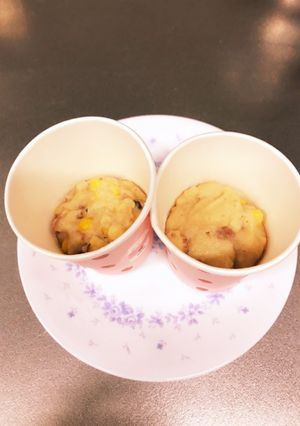 コーン＆チーズ玄米蒸しパン-レシピのメイン写真