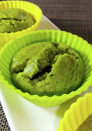 おやつに簡単卵なしHM粒あん抹茶蒸しパン-レシピのメイン写真
