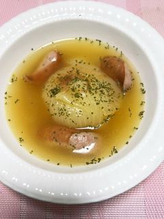 新玉ねぎの丸ごとスープ-レシピのメイン写真