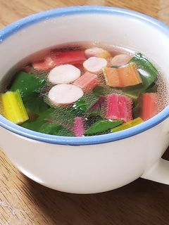 スイスチャードの簡単カラフルスープ-レシピのメイン写真