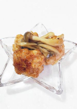 きのこあんかけの鶏団子♬-レシピのメイン写真