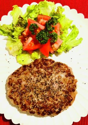 ハンバーグ粒コショウ風味-レシピのメイン写真