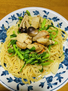 菜の花とホタテのスパゲティ-レシピのメイン写真
