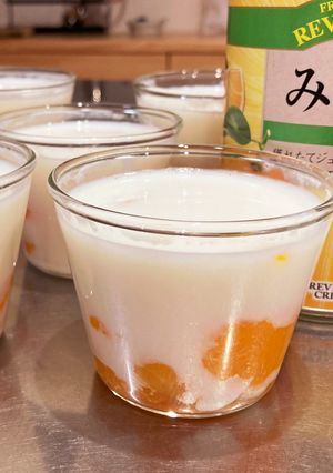 みかん入り牛乳寒天-レシピのメイン写真