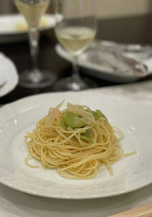 簡単#そら豆と新玉ねぎのパスタ-レシピのメイン写真
