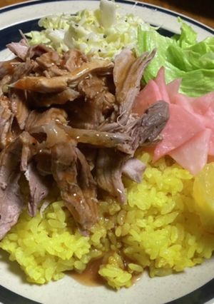 カフェランチ♪豚モモのBBQライス-レシピのメイン写真