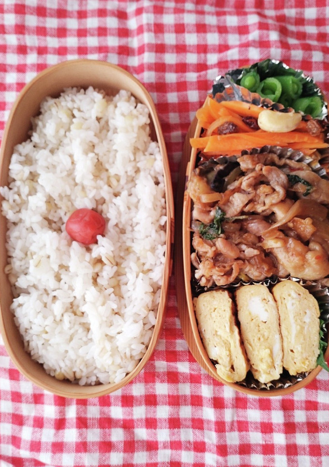お弁当★甘辛玉ねぎとナスの豚生姜焼き-レシピのメイン写真