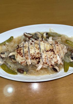 塩麹de鶏むね肉の新玉ねぎ煮-レシピのメイン写真