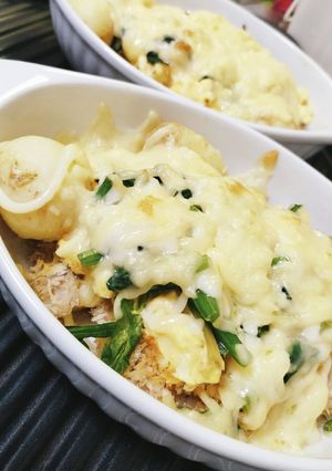 旨っ!タルタルチーズグラタン風豚かつ!-レシピのメイン写真