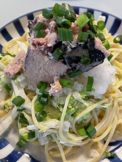 サバ缶であっさり和風パスタ-レシピのメイン写真