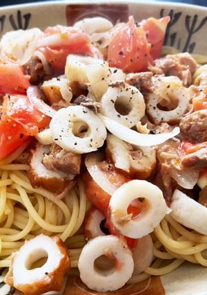 《フライパンだけで簡単♪》チクワのパスタ-レシピのメイン写真