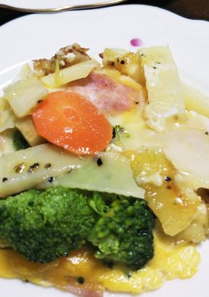私の ピザ風 野菜たっぷり卵焼き-レシピのメイン写真