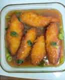白身魚のフライゆず味噌ネギ和え