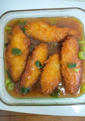白身魚のフライゆず味噌ネギ和え-レシピのメイン写真