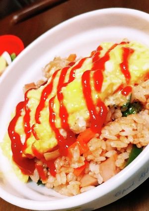 レンチンのみ！ふわぁとろっ！オムライス-レシピのメイン写真