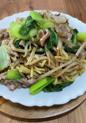 チンゲンサイを美味しく！中華風焼きそば！-レシピのメイン写真