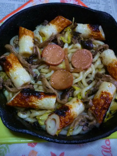 寅ちくわ&しめじ・白菜の焼きうどん-レシピのメイン写真