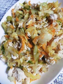 簡単★ささみとキャベツの胡麻酢和え-レシピのメイン写真