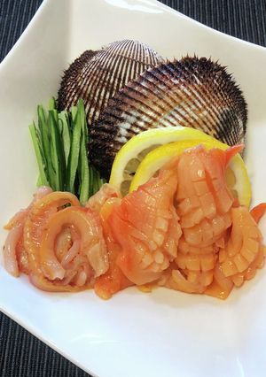 赤貝の刺身と味噌ばたき-レシピのメイン写真