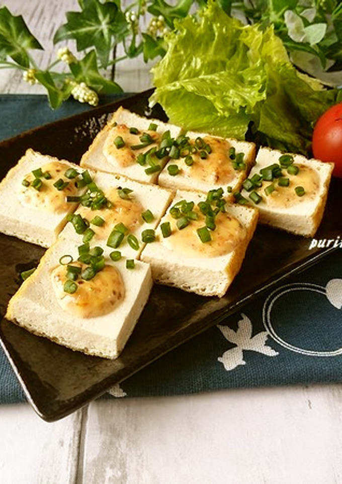 トースターで♪厚揚げのマヨふりかけ焼き-レシピのメイン写真