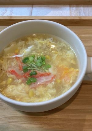 ☆卵とコーンカニかまのスープ-レシピのメイン写真